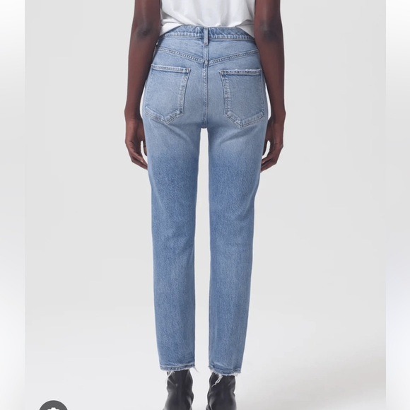 Agolde Riley High Rise Straight Crop in Cove 26 - Picture 3 of 9